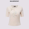 【贵雅新中式-商场同款】MAXRIENY新中式绣珠装饰T恤正肩上衣女(货号:MC85TS255) 商品缩略图4