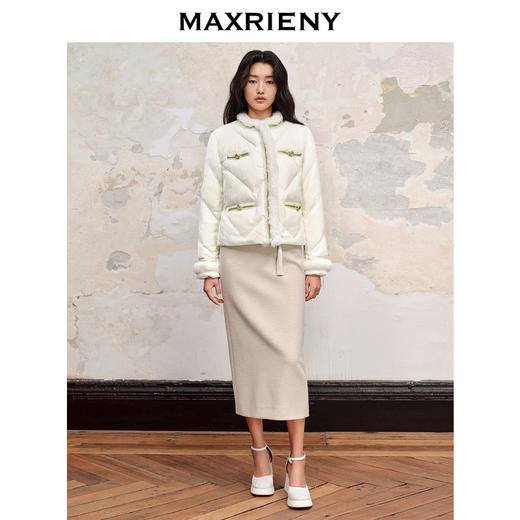 MAXRIENY名媛千金小香风丝绒羽绒服棉服外套女(货号:MC88DC523) 商品图1