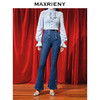 MAXRIENY都市复古感双排扣高腰喇叭牛仔裤(货号:MC88PA770) 商品缩略图2