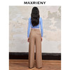 MAXRIENY率性复古感摩卡高腰褶皱阔腿裤梭织休闲裤(货号:MC88PA568) 商品缩略图3