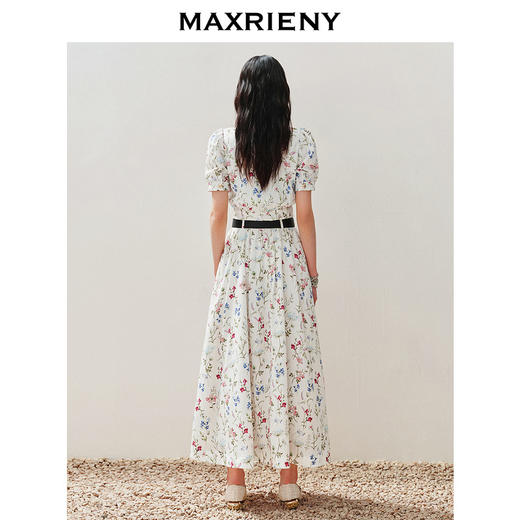 【浪漫花园-商场同款】MAXRIENY复古诗意花卉百褶裙2024半身裙夏(货号:MC85SK008) 商品图3
