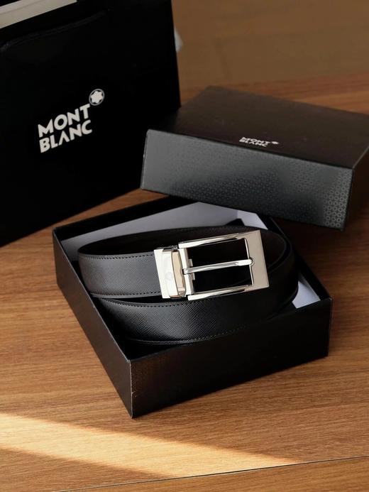 低调百搭商务MONTBLANC万宝龙男士双面牛皮腰带皮带！（CB） 商品图0
