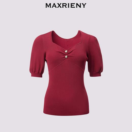【静奢度假-商场同款】MAXRIENY复古华丽感套头针织毛衫上衣修身(货号:MC85SW274) 商品图4