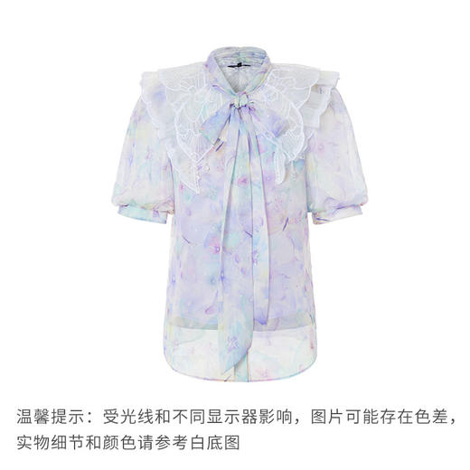 蝴蝶仙紫系列2.0MAXRIENY森系精灵泡泡袖雪纺衫(货号:MC88TP369) 商品图4