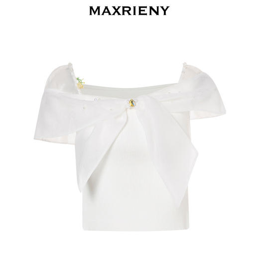 MAXRIENY不规则*蝴蝶结针织衫小心机上衣女(货号:MC88SW252) 商品图4
