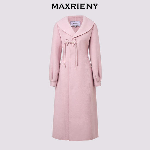 [东方新摩登]MAXRIENY中式雅韵复古毛呢大衣2024秋冬盘扣外套女(货号:MS85CT507) 商品图4