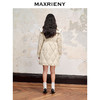 MAXRIENY*复古小香撞白边香槟金长款羽绒服外套(货号:MC88DC522) 商品缩略图3