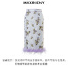 MAXRIENY*复古浪漫感洛神提花撞色鸵鸟毛半裙(货号:MC88SK754) 商品缩略图4