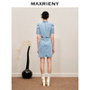 MAXRIENY新中式竹叶提花镂空牛仔连衣裙(货号:MC88DR504) 商品缩略图3