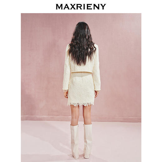 【秀场抢先款】MAXRIENY复古宫廷风H型蕾丝半裙2024秋冬新款(货号:MC85SK521) 商品图3