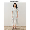 【商场同款】MAXRIENY优雅复古波点连衣裙方领鱼尾名媛茶歇裙(货号:MS85DR262) 商品缩略图1