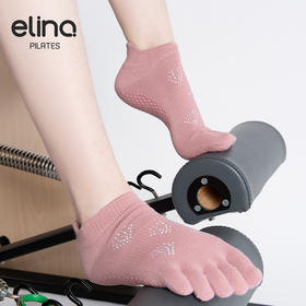 elina一恋 镶钻五趾普拉提瑜伽防滑袜ELR2501