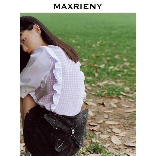 MAXRIENY高腰牛仔半身裙设计感小众23夏修身短裙(货号:MC88SK316) 商品图1