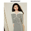 【商场同款-摩登女爵】MAXRIENY*休闲条纹抽褶针织连衣裙(货号:MC85DR074) 商品缩略图2