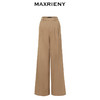 MAXRIENY率性复古感摩卡高腰褶皱阔腿裤梭织休闲裤(货号:MC88PA568) 商品缩略图4