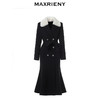MAXRIENY法式复古鱼尾大衣长款双面呢赫本羊毛外套(货号:MS88CT502) 商品缩略图4