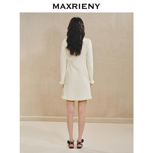 MAXRIENY千金玛德琳裙2024秋冬新款千金小香风连衣裙修身显瘦(货号:MS85DR522) 商品图3