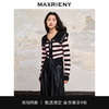 【商场同款】MAXRIENY条纹彼得大翻领针织拉链开衫秋冬修身上衣女(货号:MC88JA590) 商品缩略图0