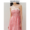 【静奢度假-商场同款】MAXRIENY华丽甜美刺绣连衣裙收腰散摆红格(货号:MC85DR341) 商品缩略图2