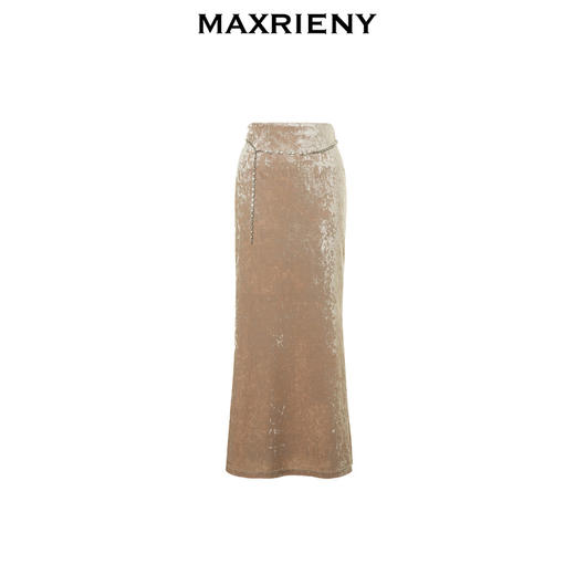 MAXRIENY*复古感丝绒鱼尾半裙钻石绒直筒裙子(货号:MS88SK769) 商品图4