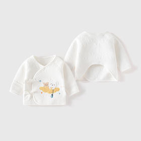 【新生婴儿无骨夹棉初生半背衣】衣服保暖上衣和尚服春秋打底秋冬厚