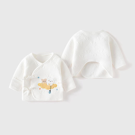 【新生婴儿无骨夹棉初生半背衣】衣服保暖上衣和尚服春秋打底秋冬厚 商品图0