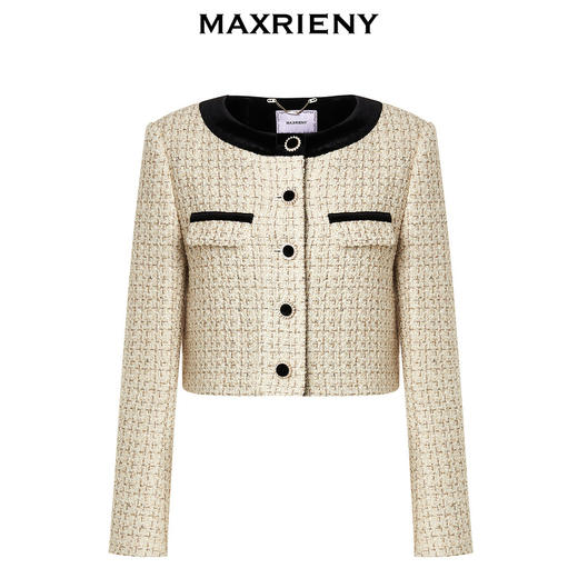 【商场同款】MAXRIENY名媛千金小香风短外套2023早秋气质高级感(货号:MS88JA537) 商品图4