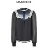 MAXRIENY*复古感流星珠片衬衫上衣蕾丝雪纺衫(货号:MC88TP525) 商品缩略图4