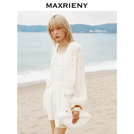 【海边度假-商场同款】MAXRIENY*休闲感A字型珠绣装饰裙裤(货号:MC85PA278) 商品图1
