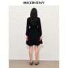 【东方玉兰-商场同款】MAXRIENY复古优雅兰花小黑裙吊带连衣裙(货号:MC85DR045) 商品缩略图3