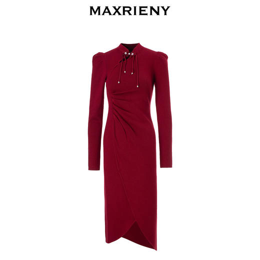 MAXRIENY新年红旗袍复古国风连衣裙(货号:MC88DR811) 商品图4