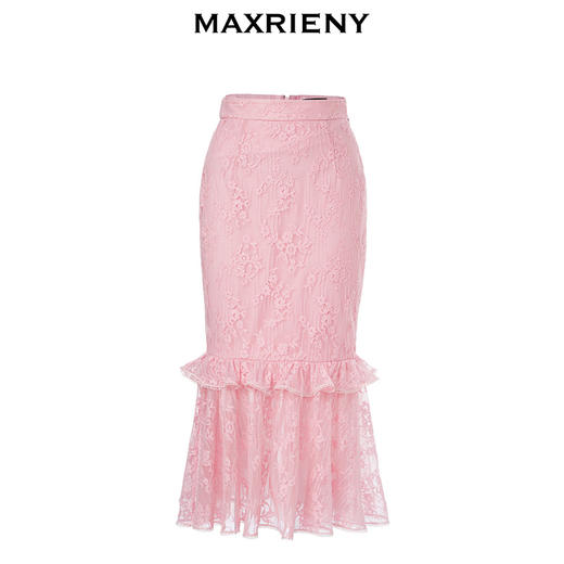MAXRIENY蕾丝鱼尾裙夏复古高腰半身裙气质短裙子(货号:MC87SK298) 商品图4