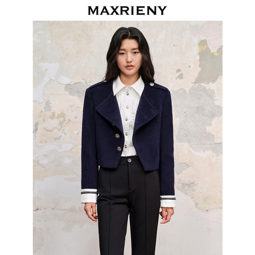 MAXRIENY*复古海军风外套修身截短上衣高级感(货号:MC88JA542) 商品图1
