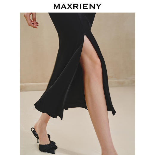 【商场同款】MAXRIENY鱼美人半裙复古优雅感开叉半身裙子鱼尾修身(货号:MS85SK516) 商品图2