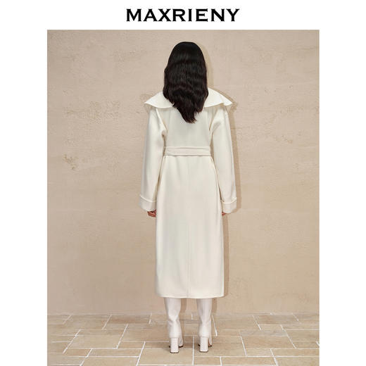 MAXRIENY浴袍式廓形宽松翻领大衣过膝长款外套女(货号:MC88CT785) 商品图3