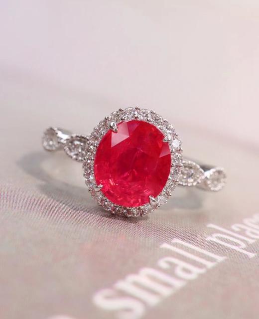 1.8克拉精品无烧莲花色尖晶戒指 商品图3