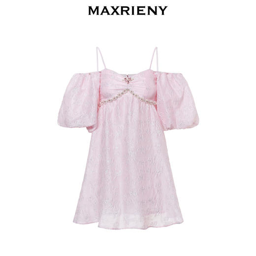 MAXRIENY法式甜美浪漫吊带连衣裙*抹胸裙子女(货号:MC88DR357) 商品图4