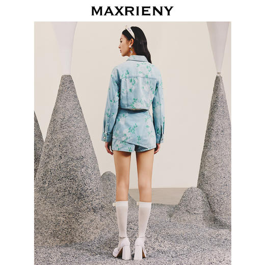 MAXRIENY*复古感新中式盘扣牛仔短裤休闲裤(货号:MC88PA042) 商品图3