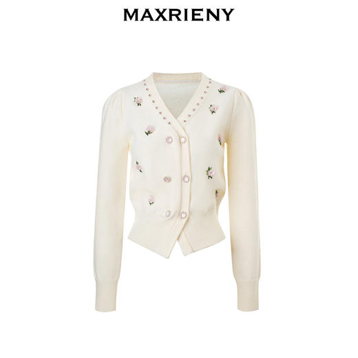 MAXRIENY浪漫复古立体花刺绣开衫镂空针织上衣(货号:MC88SW852) 商品图4