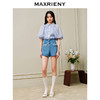 MAXRIENY荷叶边阔腿修身牛仔短裤女-商场同款(货号:MC88PA302) 商品缩略图1
