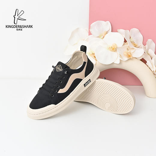 经典鲨2024年秋季新款时尚拼色男士一脚蹬休闲板鞋KF16-D33011 商品图4