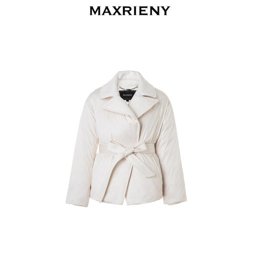 MAXRIENY极简翻领羽绒服廓形绑带收腰棉服外套(货号:MC88DC771/MS88DC531) 商品图4