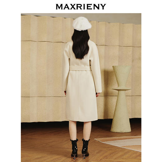 MAXRIENY减龄复古毛呢外套秋冬宽松气质军旅大衣(货号:MC87CT791) 商品图3