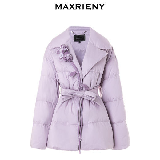 MAXRIENY大翻领收腰鸭绒泡芙羽绒服女保暖外套(货号:MC88DC511) 商品图4