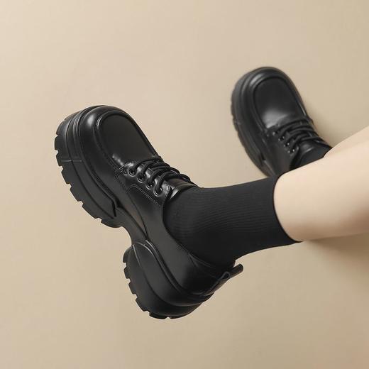 ZHR英伦风单鞋女厚底增高乐福鞋轻便松糕底单鞋玛丽珍鞋百搭jk鞋 商品图5