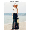 【商场同款】MAXRIENY透视感雪纺阔腿裤装2024夏季新款休闲裤女(货号:MC85PA272) 商品缩略图1