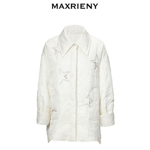 MAXRIENY肌理感星星钉珠新颖衬衫式羽绒服外套(货号:MC88DC527) 商品图4