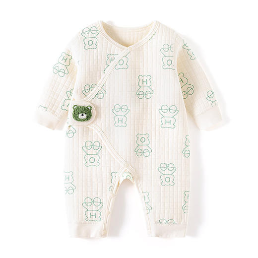 【婴儿夹棉保暖连体衣】春秋款秋装新生儿衣服宝宝外出哈衣加厚秋冬季 商品图4