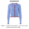 MAXRIENY苹果刺绣针织衫修身优雅复古红蓝撞色毛衫(货号:MC88SW781) 商品缩略图4