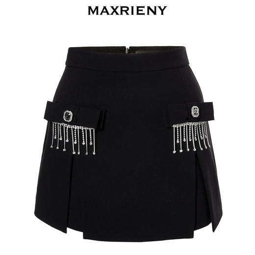 MAXRIENY甜美复古感A字蝴蝶结钻饰裙裤修身遮肉短裤(货号:MC88PA292) 商品图4